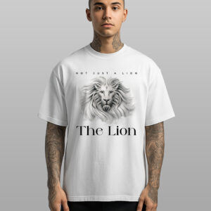 “The Lion” Oversized 100% Cotton T-Shirt – Alpha Aura Edition