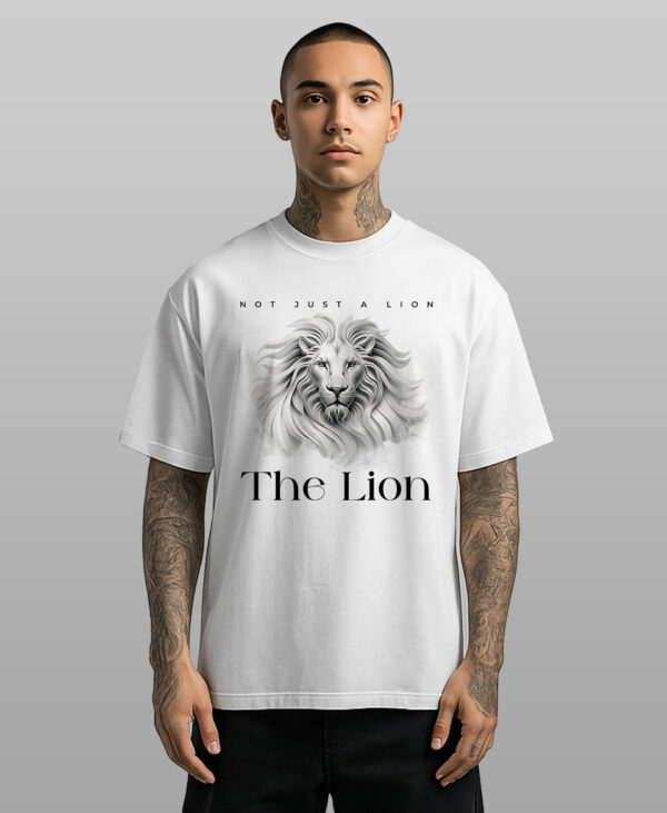 “The Lion” Oversized 100% Cotton T-Shirt – Alpha Aura Edition