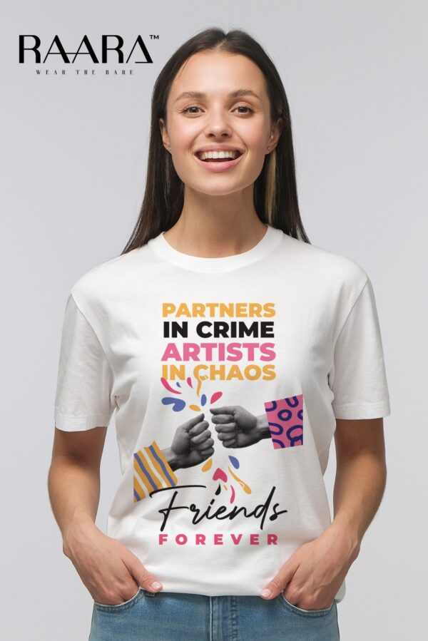100% Cotton “Friends Forever” Graphic T-Shirt – Chaos & Connection Edition