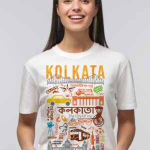 100% Cotton Kolkata Graphic T-Shirt – The City of Joy Edition