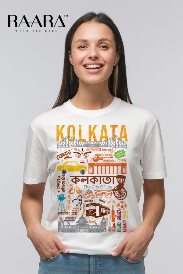 100% Cotton Kolkata Graphic T-Shirt – The City of Joy Edition