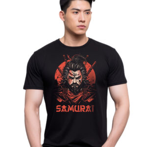 All new Samurai design round neck Regular fit Cotton blend T-Shirt