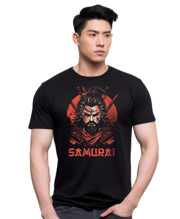All new Samurai design round neck Regular fit Cotton blend T-Shirt