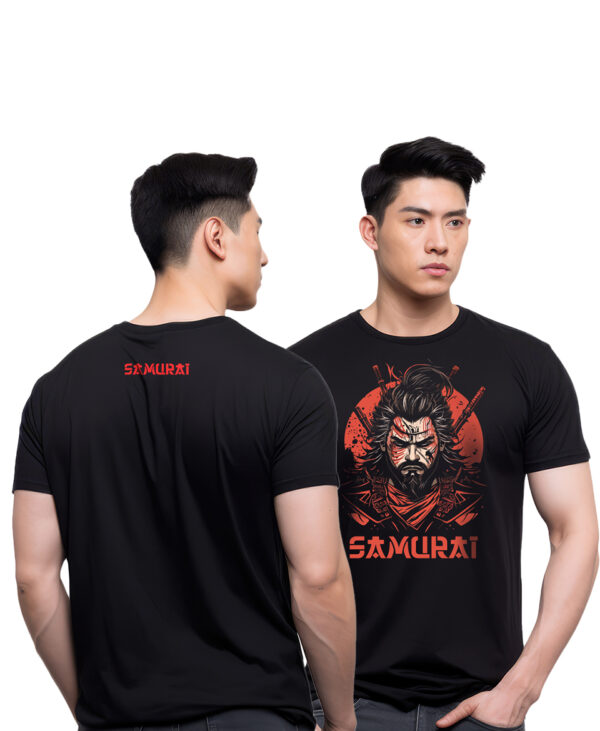 All new Samurai design round neck Regular fit Cotton blend T-Shirt - Image 3