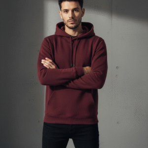 Cotton Hoodie Maroon